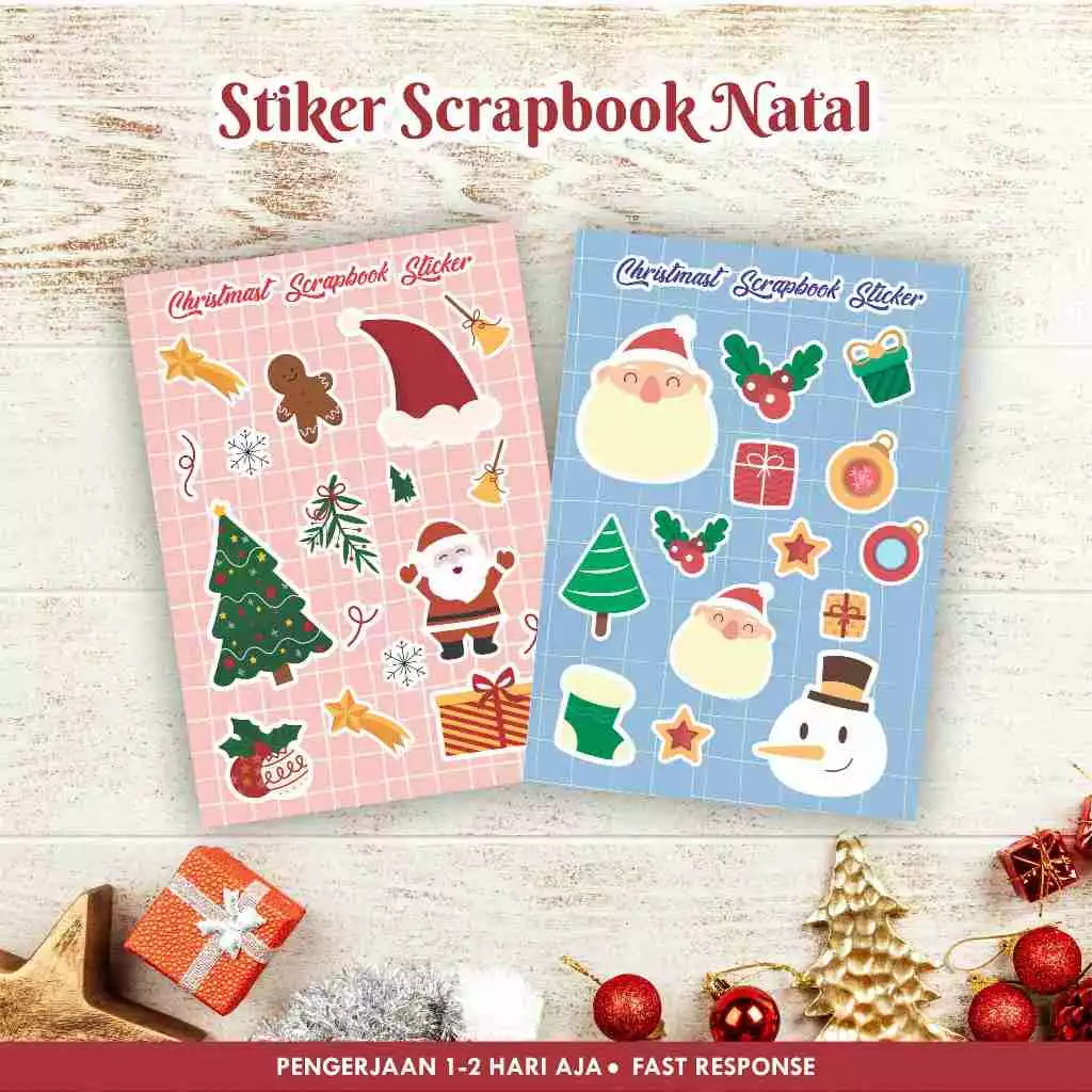 

[15 pcs] Stiker Natal / Christmas Scrapbook / Journal / Deco Sticker