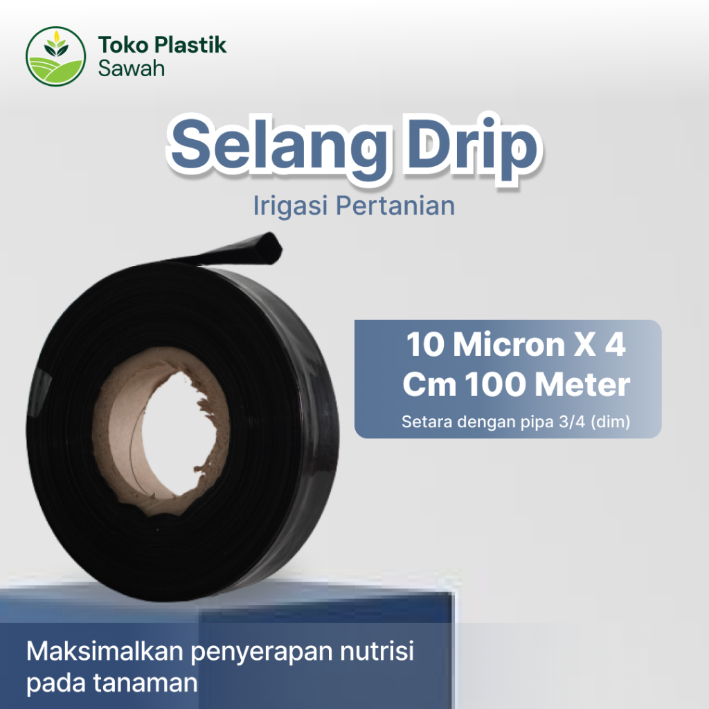 Selang Drip 10 micron 4 cm 100 meter - Pipa 3/4 inch