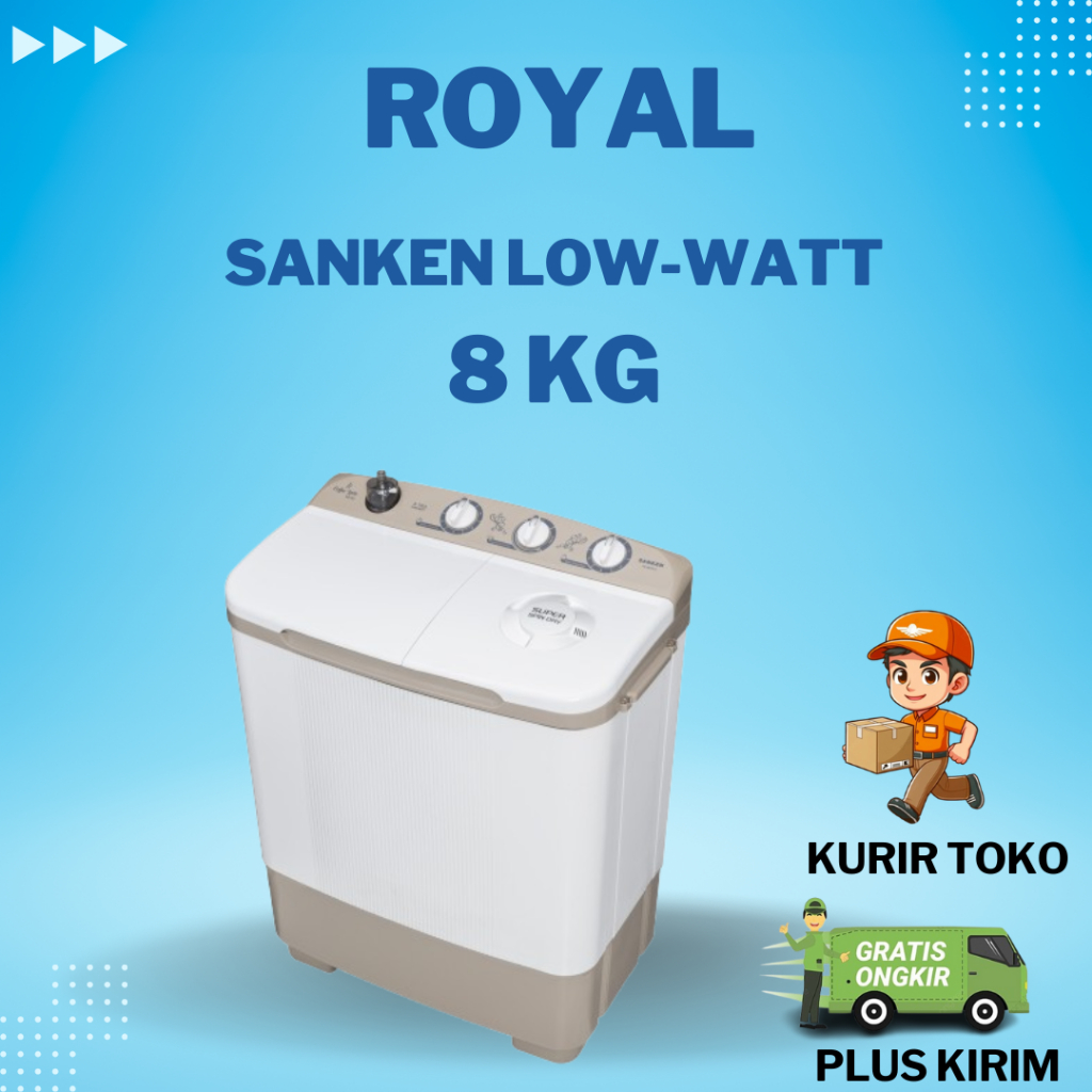 MESIN CUCI 2 TABUNG SANKEN 8KG TW-8600