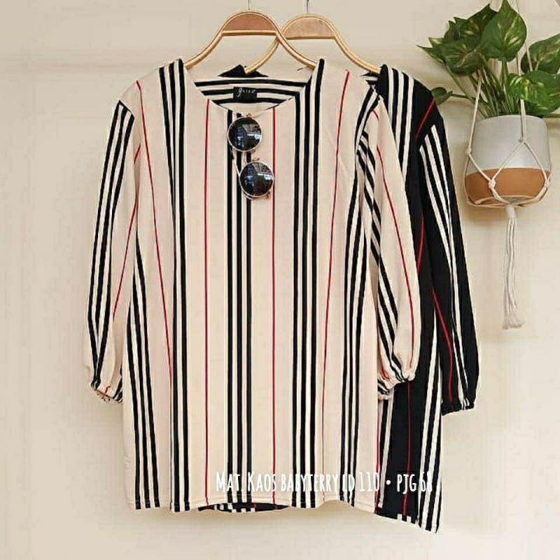 Armani Blouse, blouse Kaos babyterry import fit to XXL ld 108-12 termurah terlaris kekinian ootd can