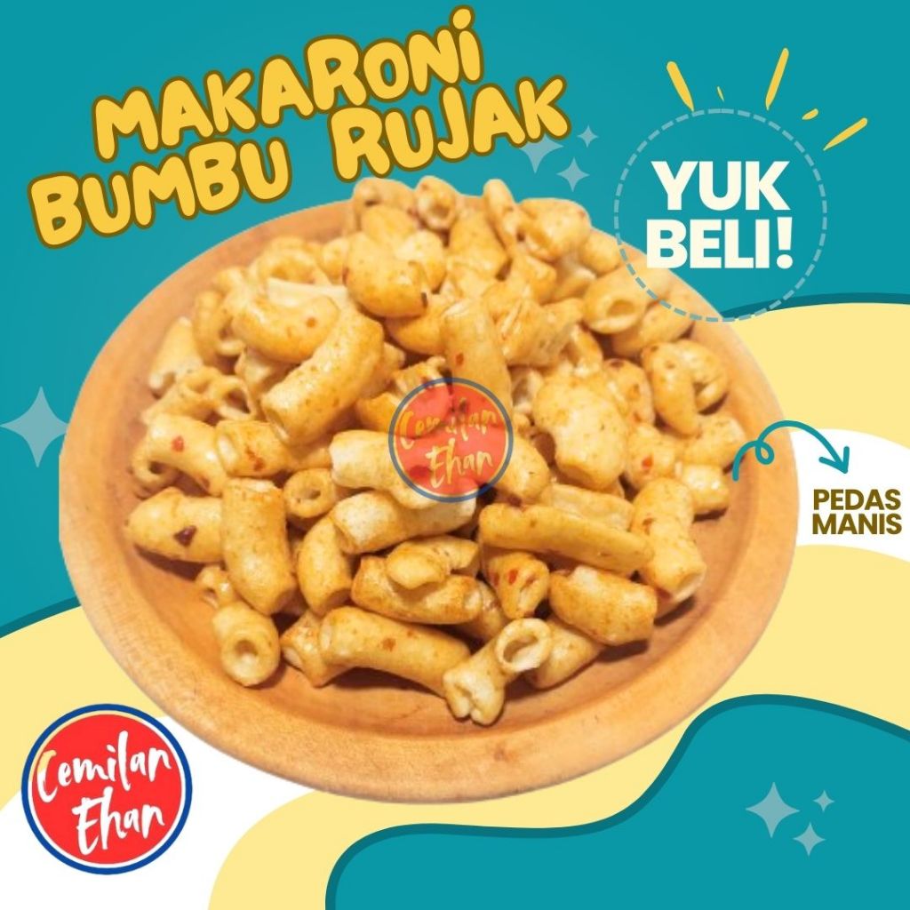

Makaroni Rujak - 1kg | Makaroni Bumbu Rujak Pedas Manis