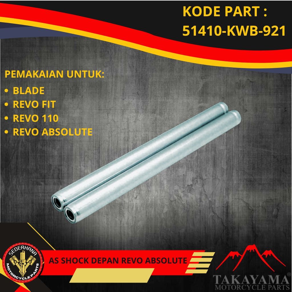 AS SHOCK SOK DEPAN REVO ABSOLUTE REVO 110 REVO FIT BLADE CLIP TAKAYAMA