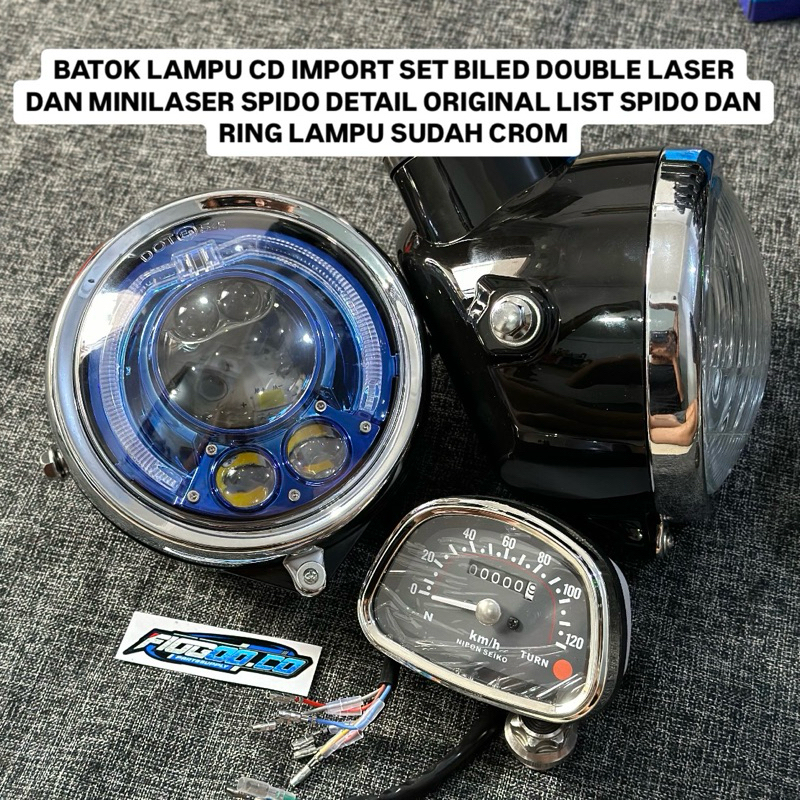 BATOK LAMPU CD 90 SET SPEEDO FUNGSI SET BILED SET MINILASER REFLEKTOR SET BATOK MODEL CD90 LIST CROM