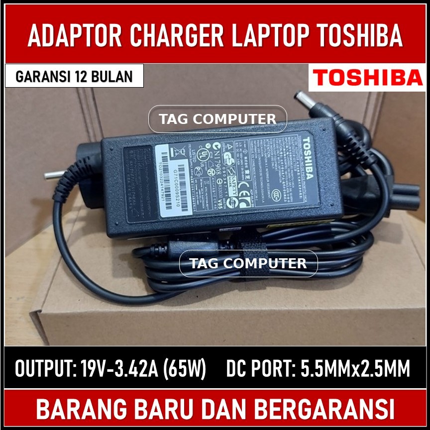 ADAPTOR CHARGER TOSHIBA SATELLITE E45 E45W E45DW E45-B E45T-B (65WATT)
