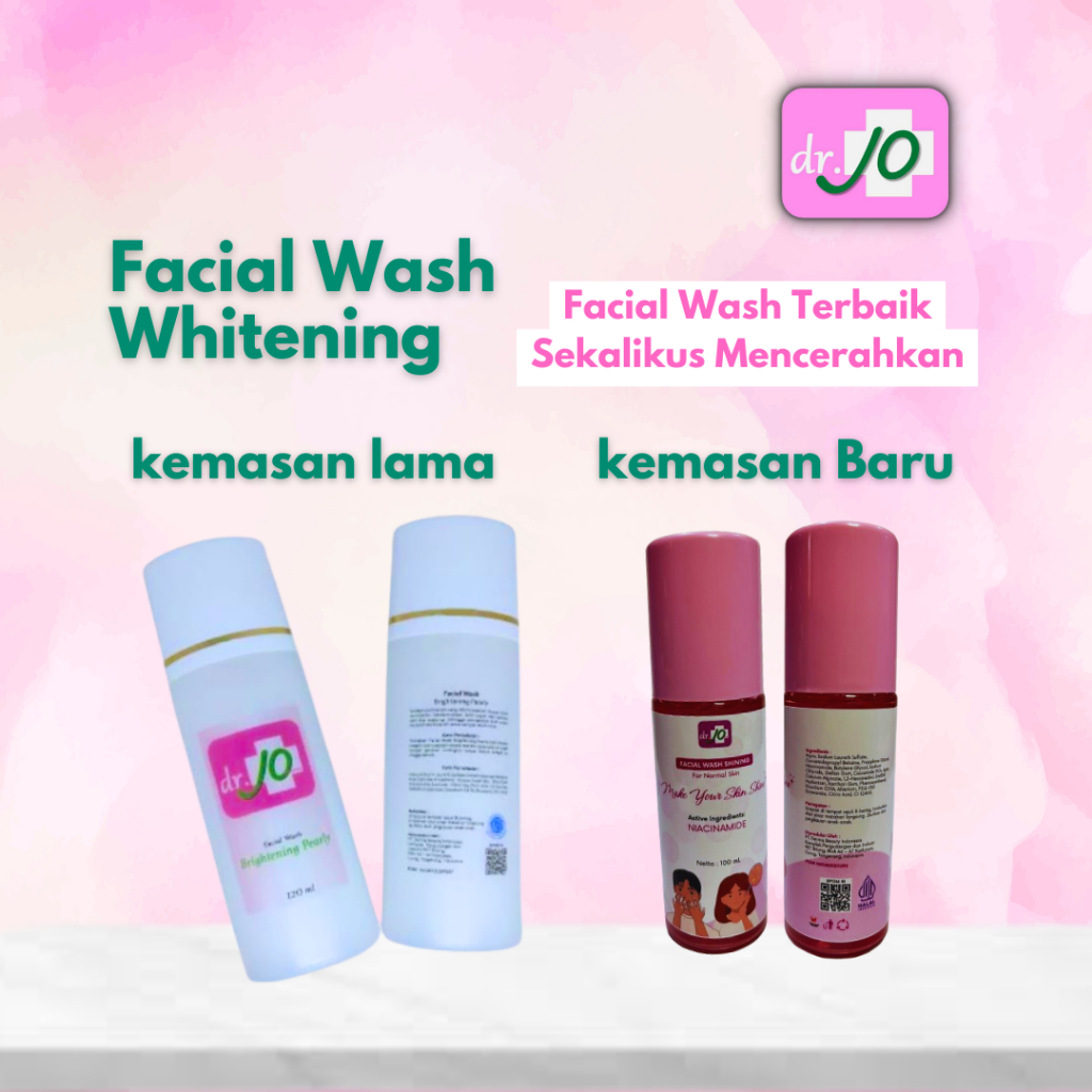 DR JO FACIAL WASH WHITENING KLINIK DR.JO|SABUN BRIGHTENING MENCERAHKAN BPOM AMAN HALAL
