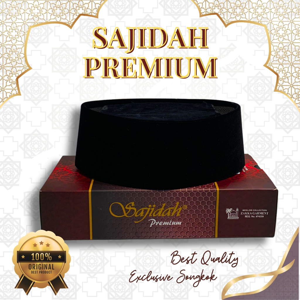 Songkok Sultan Sajidah Super Premium Beludru Eagle USA Songkok Premium Songkok AC