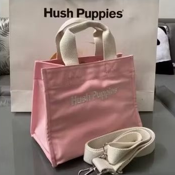 [PRELOVED] Hush Puppies Canvas Tote Bag Pink Small Size
