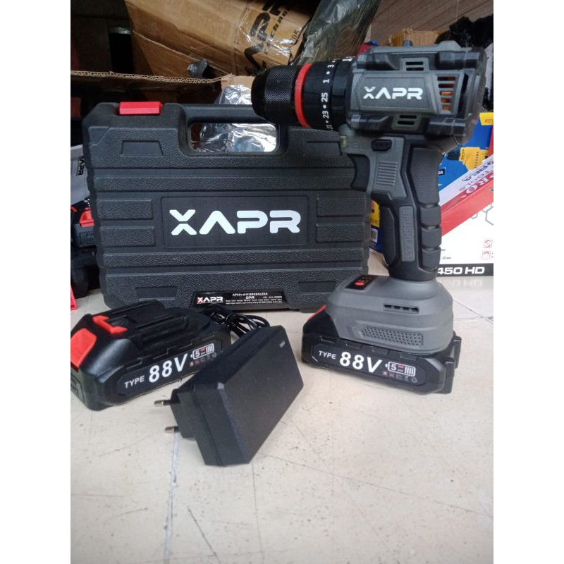 Bor Baterai 13mm APR AP34+ Cordless APR 88Vf Impact Drill