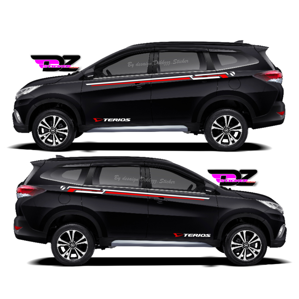 Sticker Cutting list body mobil Daihatsu terios stiker mobil terios