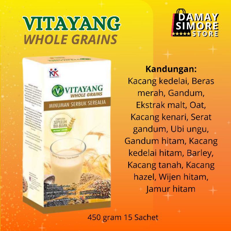 

Vitayang Whole Grains. Minuman serbuk serelalia.