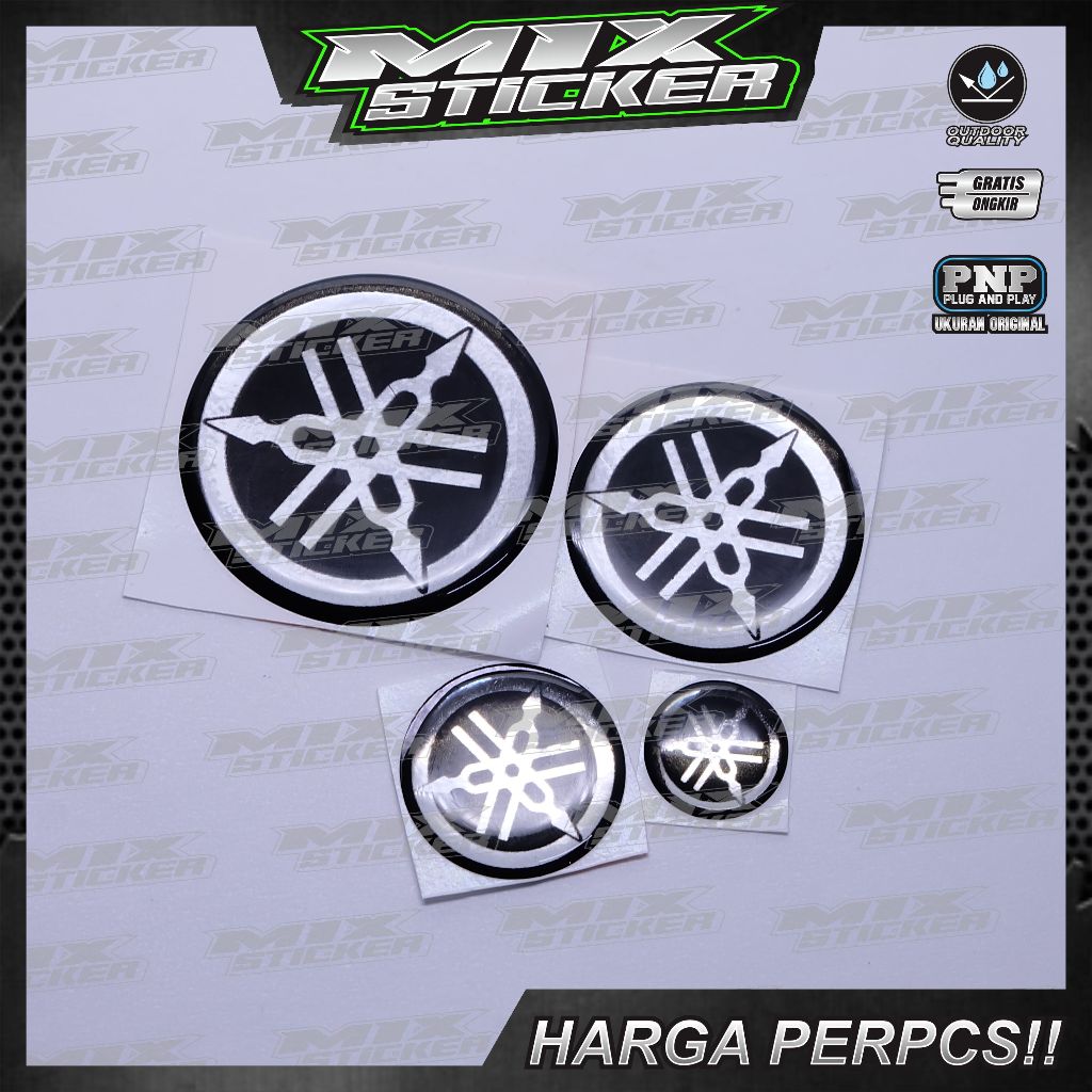 EMBLEM YAMAHA LOGO YAMAHA 4CM / EMBLEM GARPUTALA / LOGO YAMAHA / LOGO GARPUTALA / EMBLEM YAMAHA