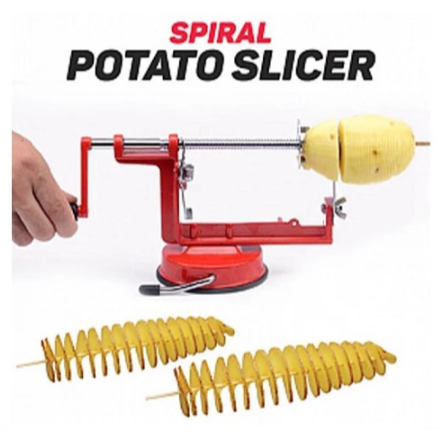 Alat Pemotong Pengiris Kentang Spiral / Pisau Putar Ulir Keripik Kentang Singkong Ubi