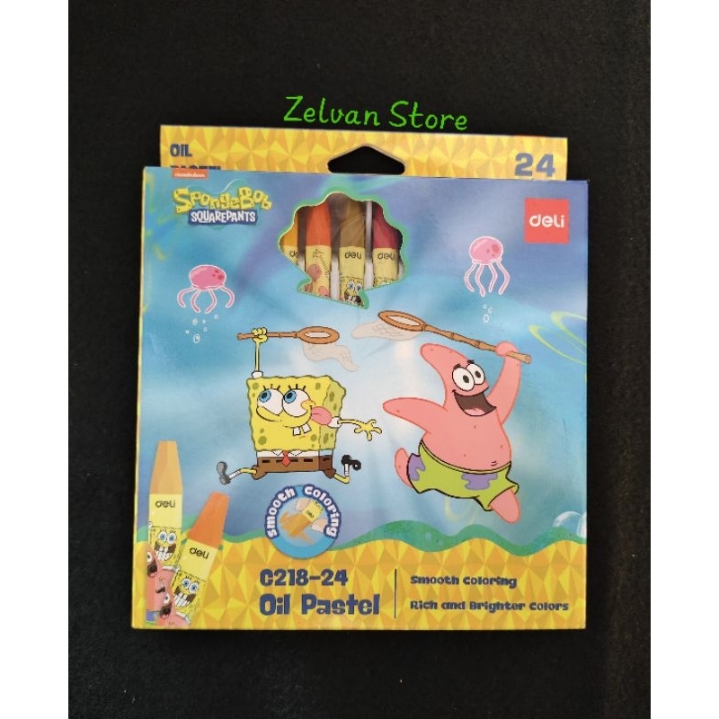 

DELI Spongebob Squarepants Oil Pastel 24 warna