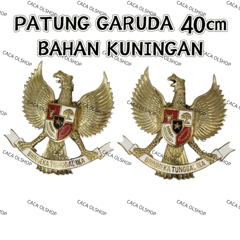 Patung Lambang Garuda Dinding Kuningan 40cm