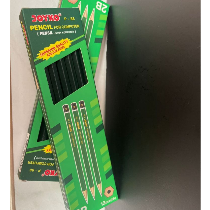 

{1 Lusin 12pcs} Pensil 2B Joyko P-88 / Pensil Kayu P88 hijau - per pack