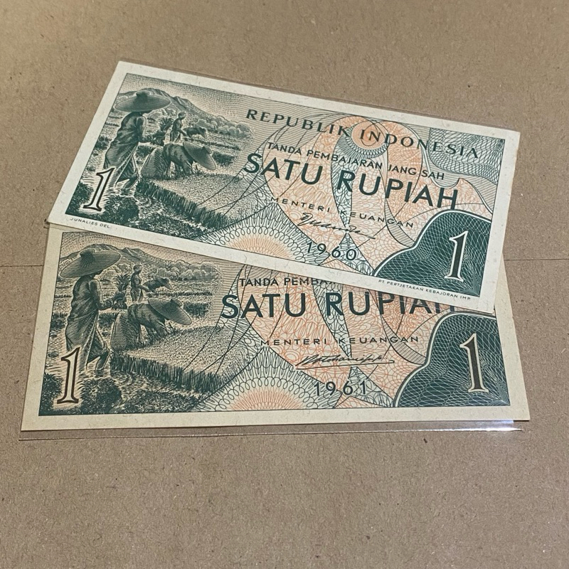1 rupiah sandang pangan 1960/1961 gress
