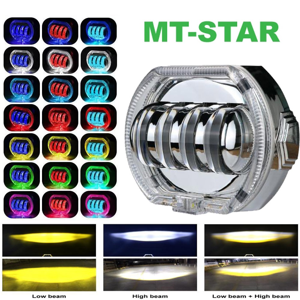 【MT STAR】 TU05 Lampu Utama Projie Biled Shroud Projie Biled 4Lensa 8D Kabel Motor dan Mobil