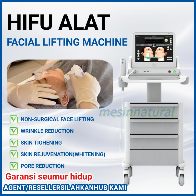 7d HIFU 5 Cartridge Untuk Meniruskan Wajah Doubel chin Dengan 10.000 Shoot Alat Hifu Original Garans