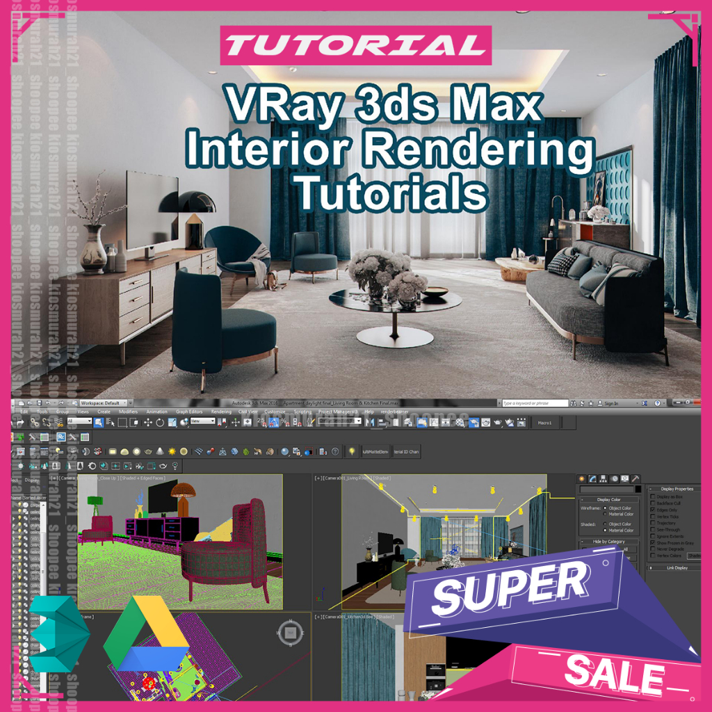 3Ds Max - VRay 3ds max Interior Rendering Tutorials 3Ds Max Tutorial