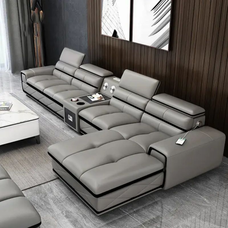 Sofa Minimalis Cocok Buat Ruang Tamu | Full Kulit | Sofa L Minimalis | Sofa Modern