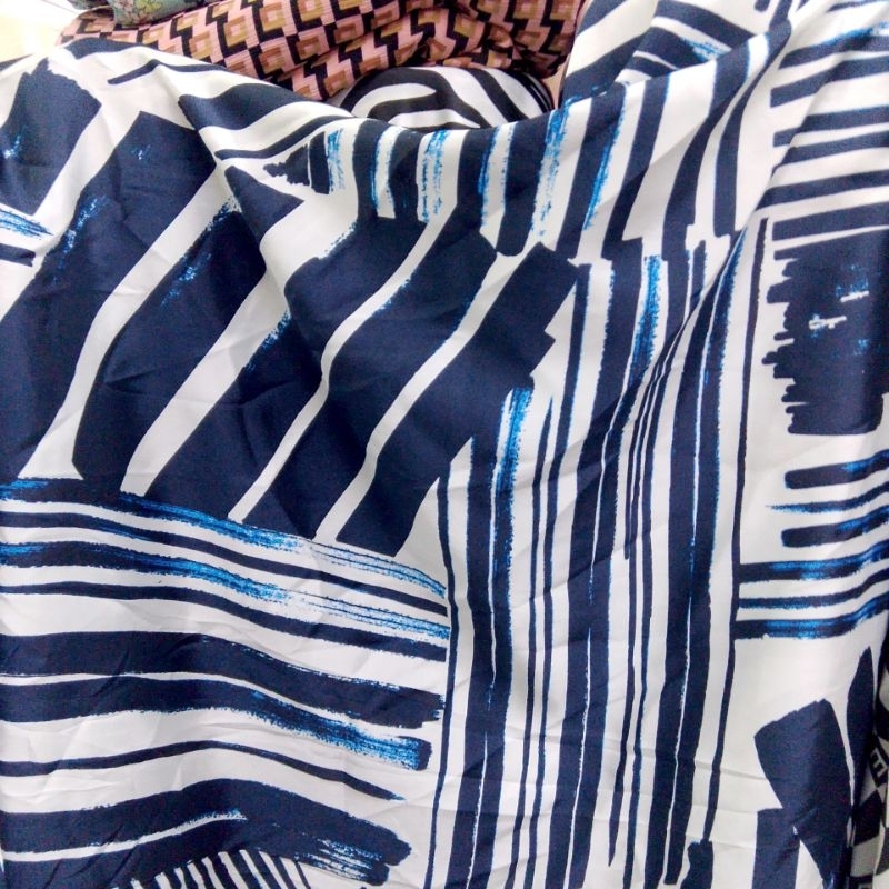 kain satin motif abstrak - kain satin motif - kain satin meteran - kain satin Velvet premium - lq