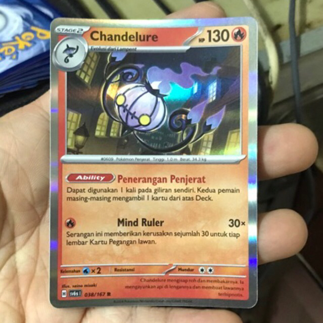 CHANDELURE KARTU RARE POKEMON