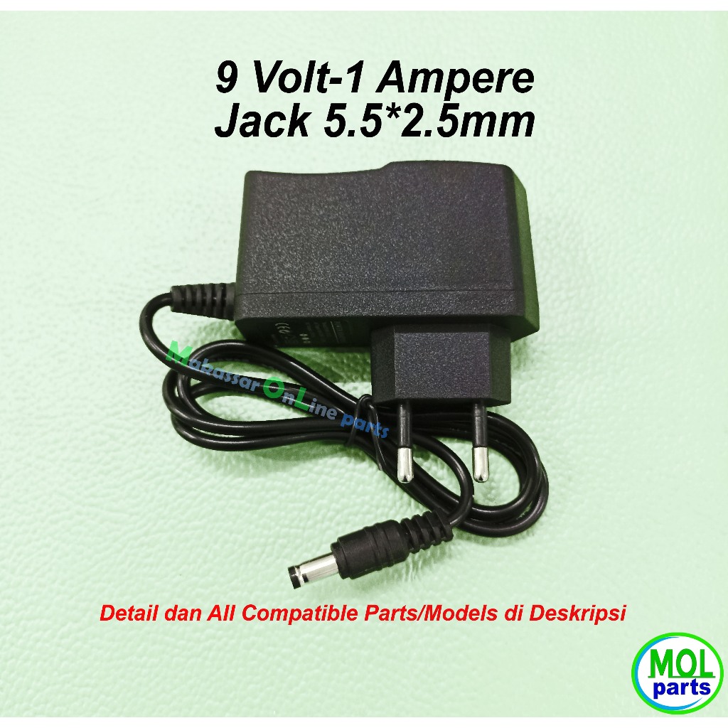 Adaptor 9V 1A CCTV DVR Modem Router Adaptor 9 Volt 1 Ampere 5.5x2.5