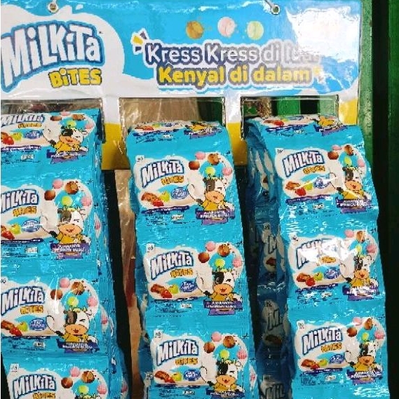 

Milkita Bites Permen Susu - Crunchy Diluar Chewy Didalam 1 renceng isi (10 pcs) @ 8gr