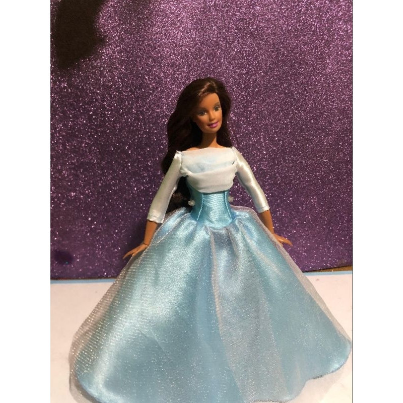 Gaun Upik Abu Odette Barbie Of Swanlake versi Biru Biasa