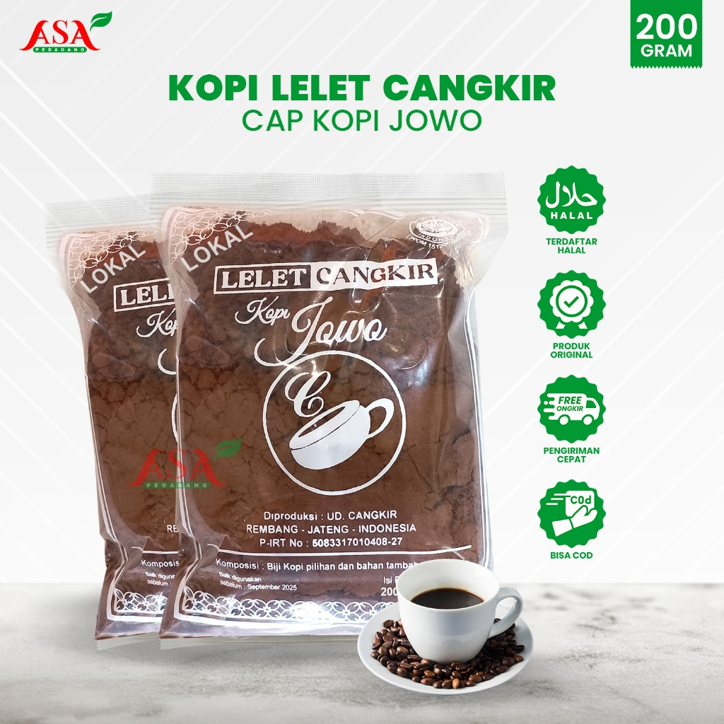 

Kopi Lelet Cangkir Jowo 200gr Khas Lasem Rembang Original