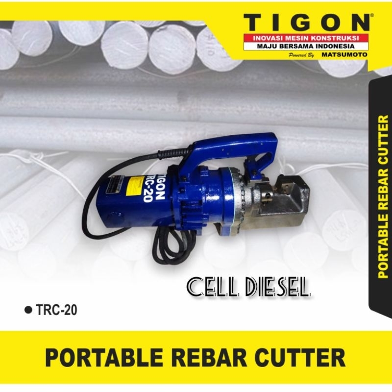 TIGON MESIN POTONG BESI TRC-20 PORTABLE REBAR CUTTER