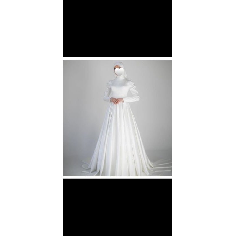 Wedding dress wedding dress muslimah wedding dress simple wedding dress putih wedding gown wedding M