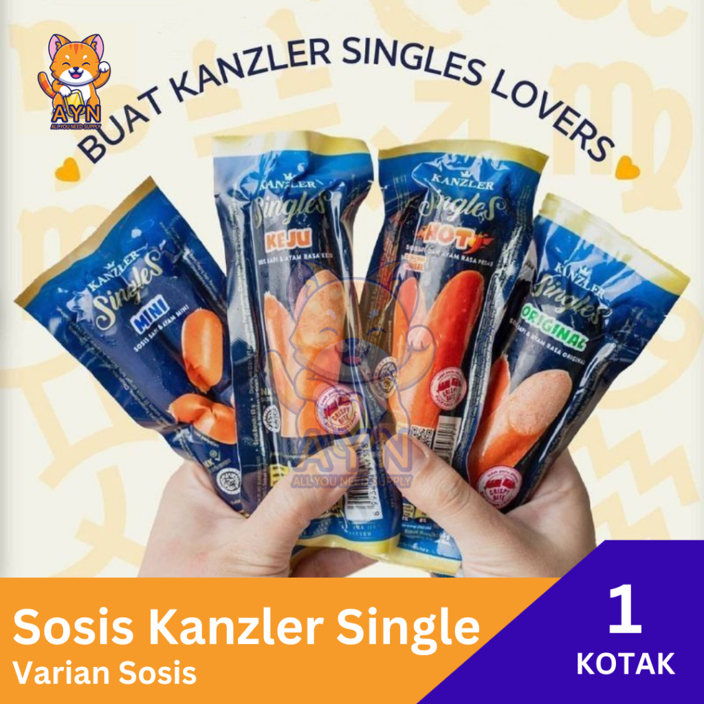 

Sosis Kanzler Single 65 gr Original / Keju / Hot / Gochujang / Mini Cocktail