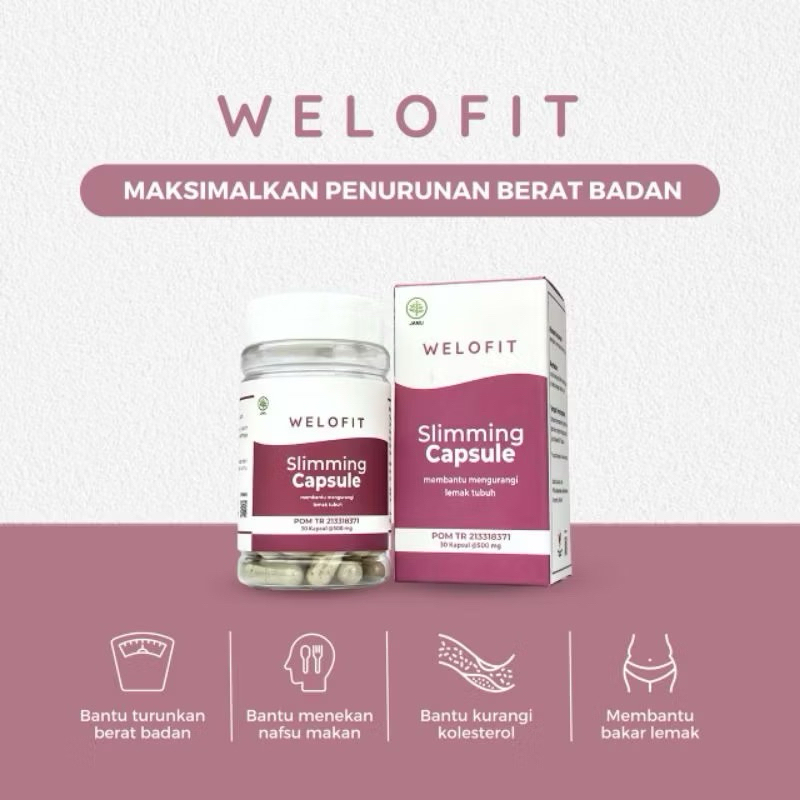 

Welofit Slimming 30 Capsule - Kapsul Diet Pelangsing Herbal Bpom