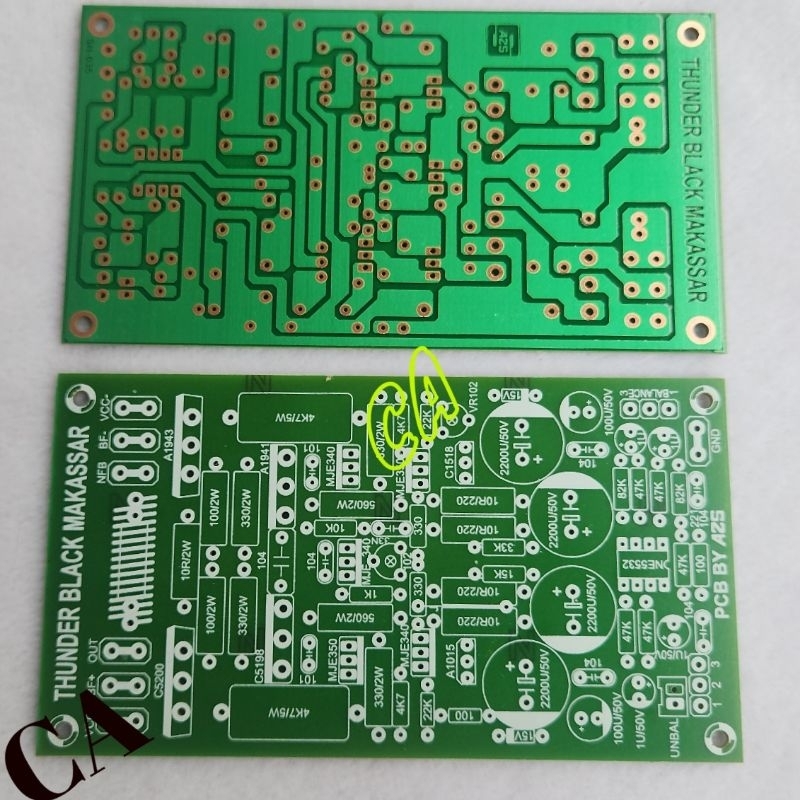 PCB POWER AMPLIFIER TBM DUAL INPUT THUNDER BLACK MAKASAR
