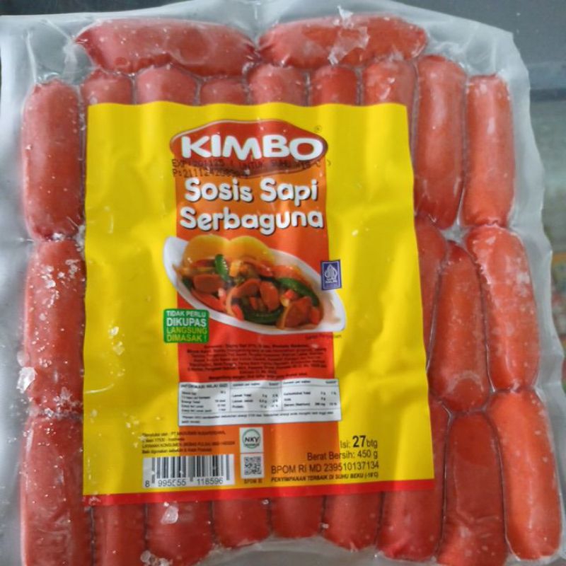 

KIMBO SOSIS SAPI SERBAGUNA 450 GRAM ISI 27 BATANG