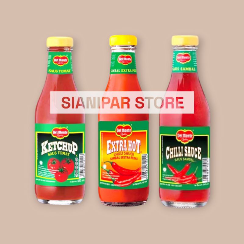 

Delmonte Sauce Sambal Btl 330ml - [ Sauce Tomat, Chilli Sauce, Chilli Sauce Extra Hot ]