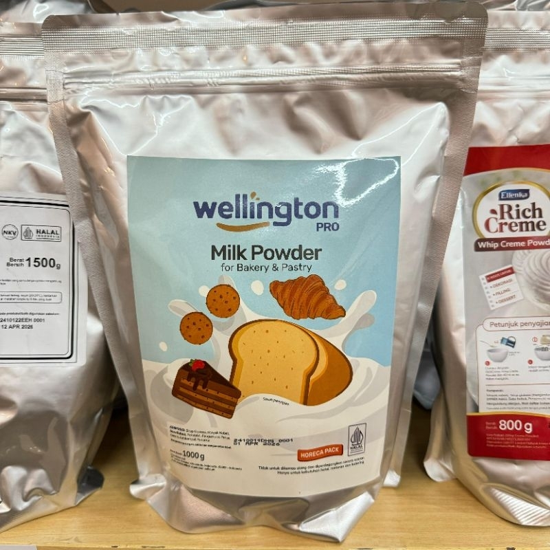 

Susu Bubuk Milk Powder WELLINGTON PRO 1kg 1 Kg Full Cream Bahan Kue Roti Bakery Pastry