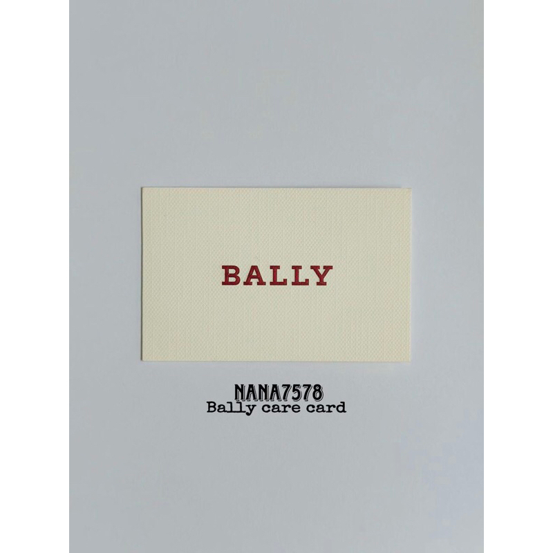 Bally care card booklet