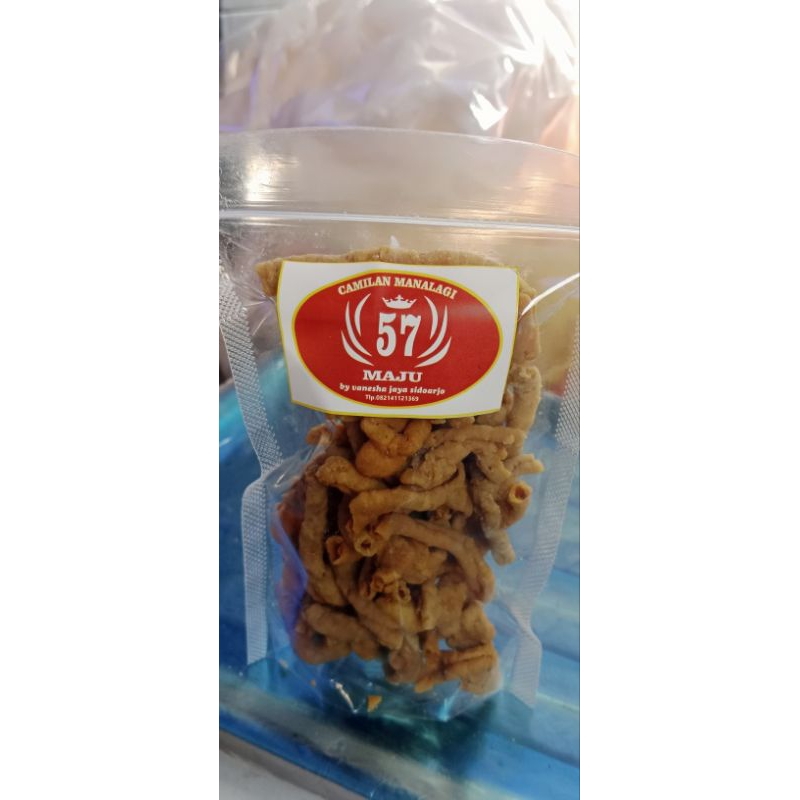 

kripik usus camilan manalagi 57