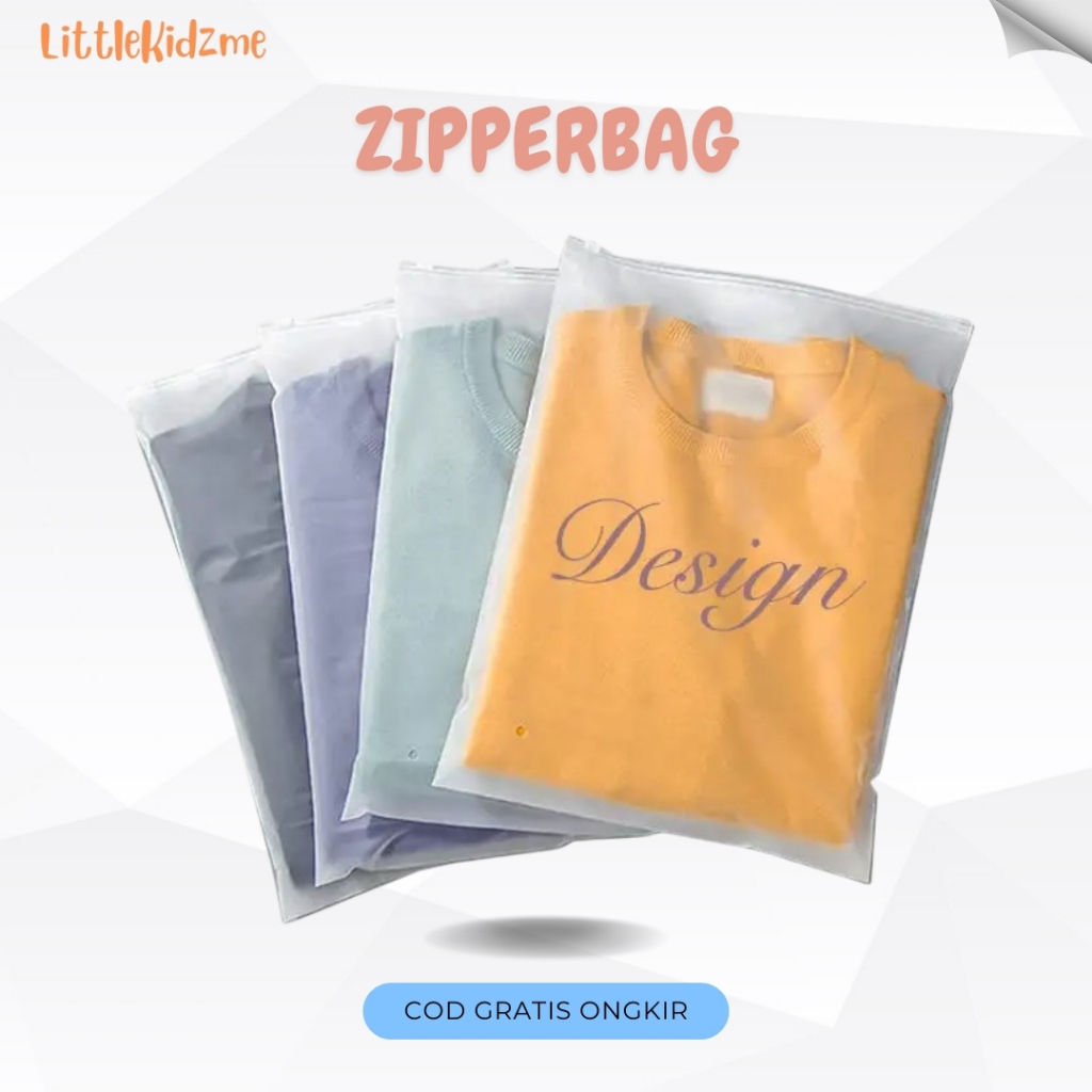 Littlekidzme Plastik Ziplock Packing Baju Zipperbag 35x45 Cm Travel Zipper Doff Serbaguna Kosmetik