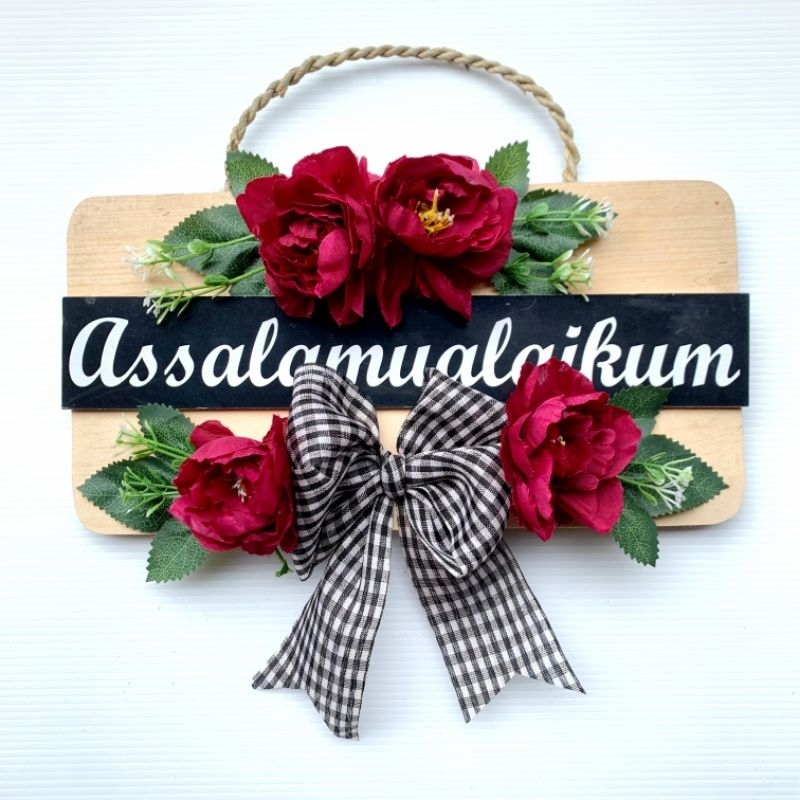 Gantungan pintu assalamualaikum gantungan pintu welcome bunga gantungan hiasan pintu