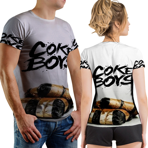 Kaos Coke Boys Rap Hip Hop French Montana Tshirt Fullprint Bahan Polyester Jersey | Size S M L XL XX