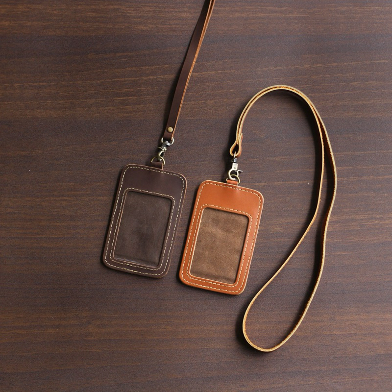 

ID Card Kulit Sapi Asli - Lanyard Name Tag Kulit 3 Slot