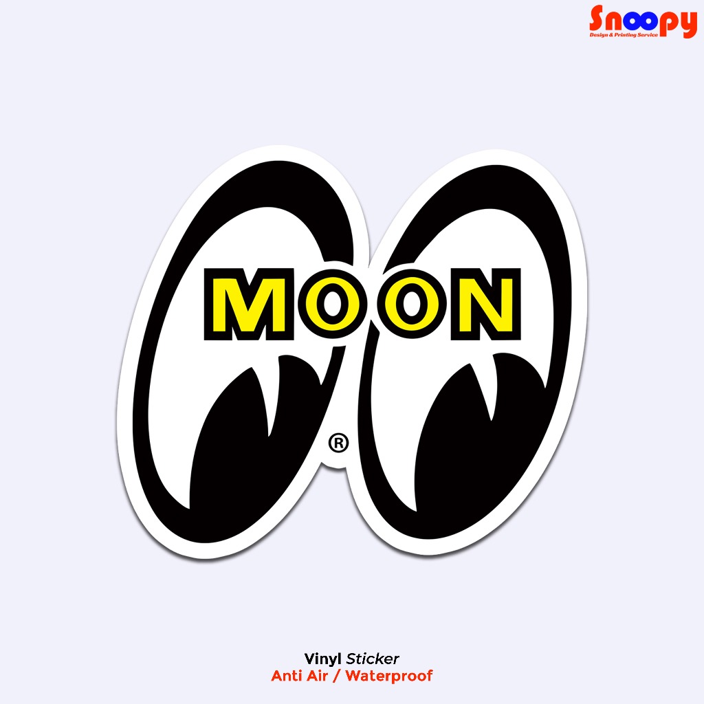 

Stiker vinyl glossy Waterproof Mooneyes Sticker Motor Helm Koper Laptop