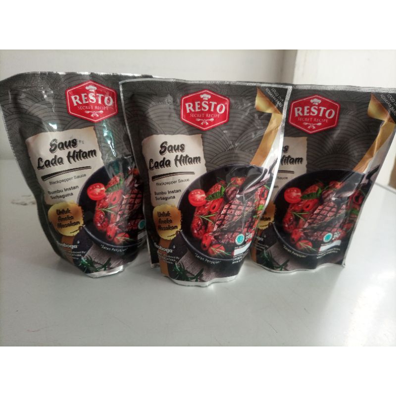 

RESTO SECRET RECIPE SAUS LADA HITAM 250 GR,TERMURAH DISHOPEE