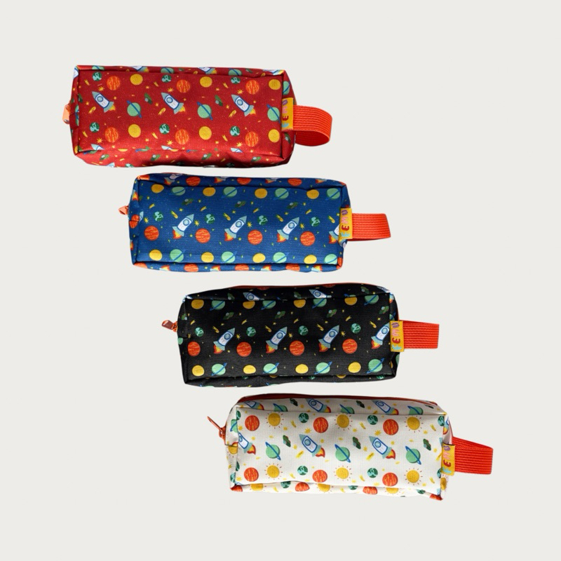 

FEMU KIDS - Tempat Pensil Alat Tulis Sekolah Pencil Case Kotak Pensil Anak Motif Roket