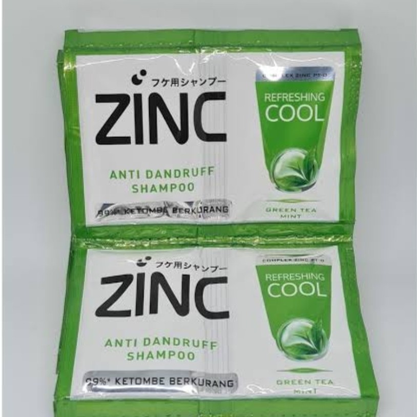 shampoo zinc hijau sachet per 1 renceng isi 24