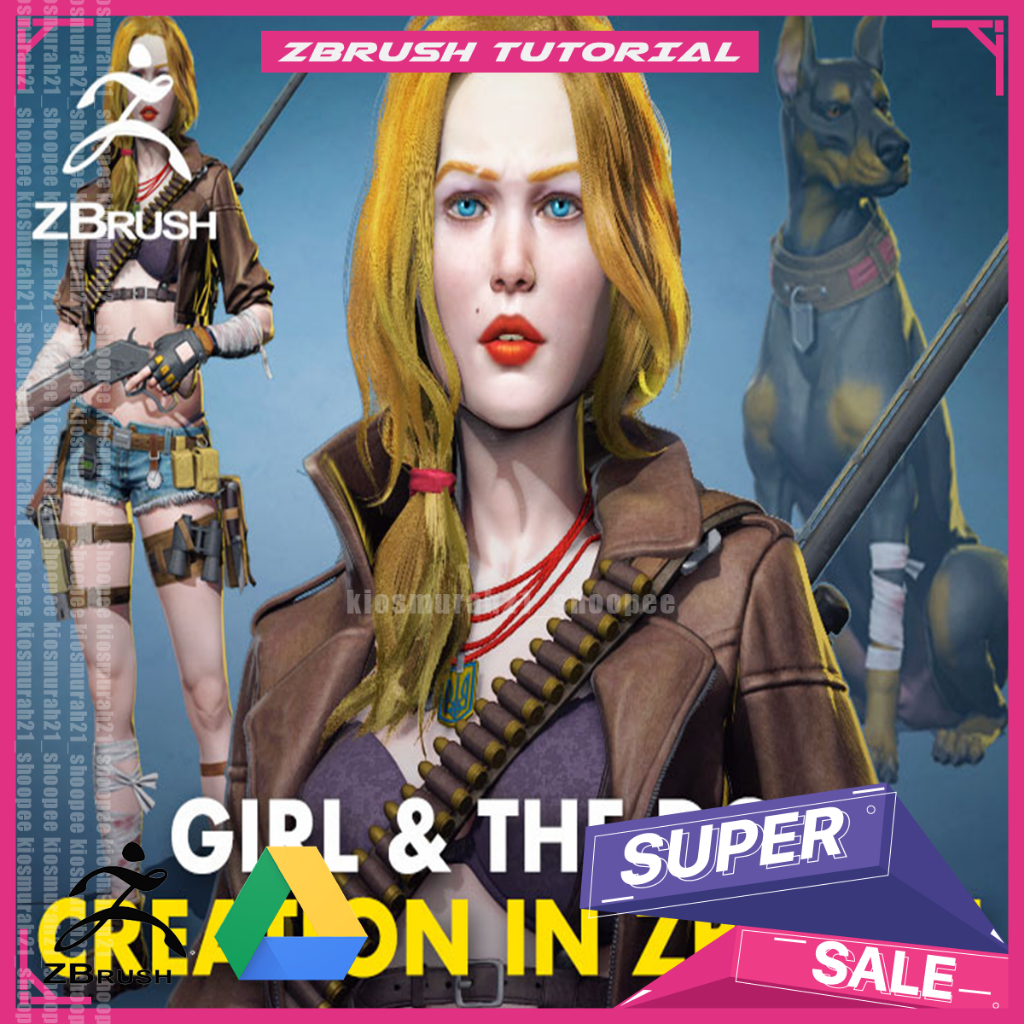 Zbrush - Udemy - Girl and the Dog Creation in Zbrush for Intermediate Level Zbrush Pro Tutorial