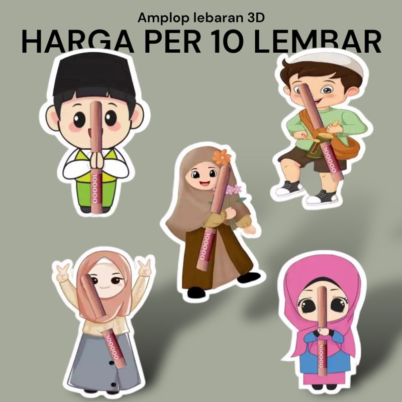 

AMPLOP LEBARAN KARAKTER / AMPLOP PELUK / ANGPAU IDUL FITRI SELIP